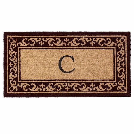 Calloway Mills Monogram Door Mat, Black, Natural, 36 in W x 72 in L 120063672C